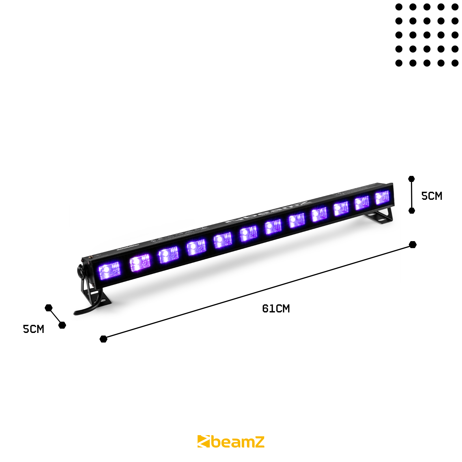 Belka oświetleniowa LED BAR UV 12x 3W BeamZ BUVW123