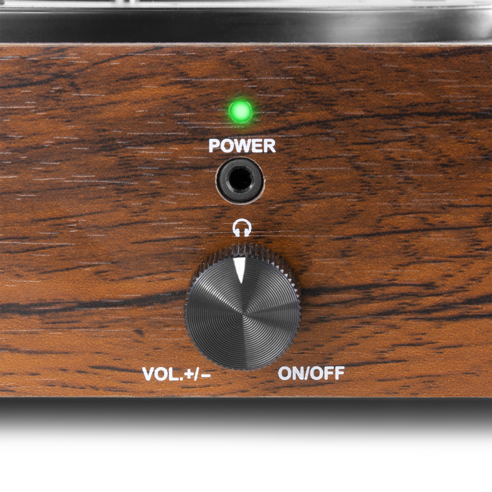 Gramofon RP106W z głośnikami USB Fenton brązowy 