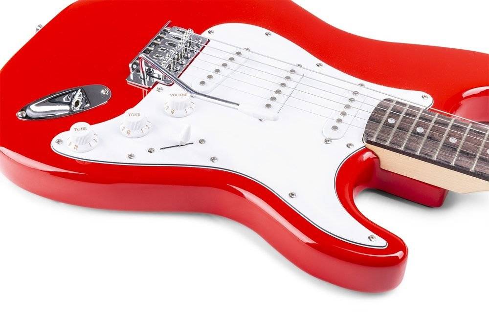 Zestaw: Gitara elektryczna Gigkit Max czerwona+ wzmacniacz+ akcesoria